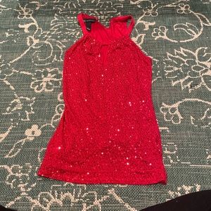 Red glittery INC International Concepts tank